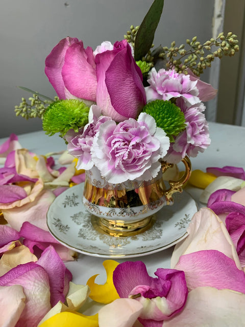 Tea Cup Bouquet